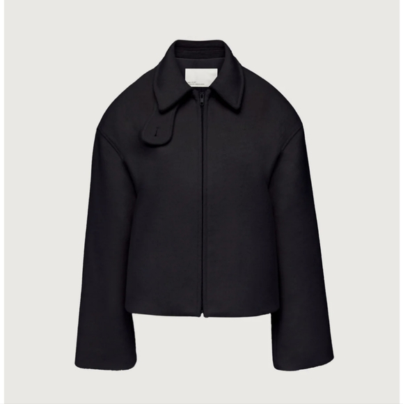 NWT OAK + FORT Boxy Wool Crop Jacket - Picture 3 of 7